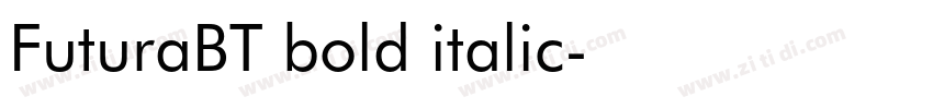 FuturaBT bold italic字体转换